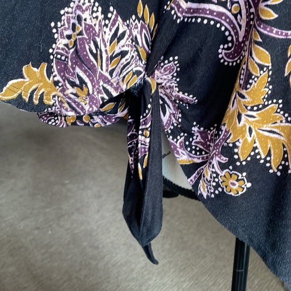Free People Boho Paisley Printed Kimono Sleeve Top - S - Picture 7 of 12